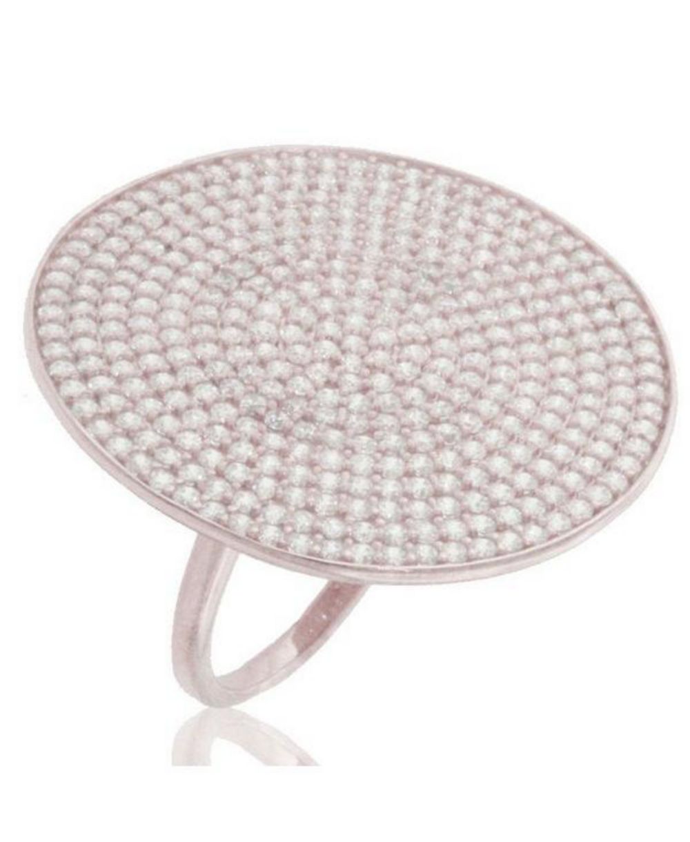 Кольцо Suzy Levian Sterling Silver с круглым кубическим цирконием pave medallion