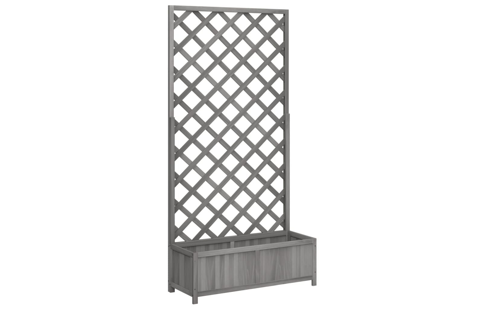 vidaXL Planter Grey Solid fir wood Large Planters Planter