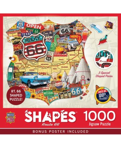 Route 66 1000-элементный пазл необычной формы