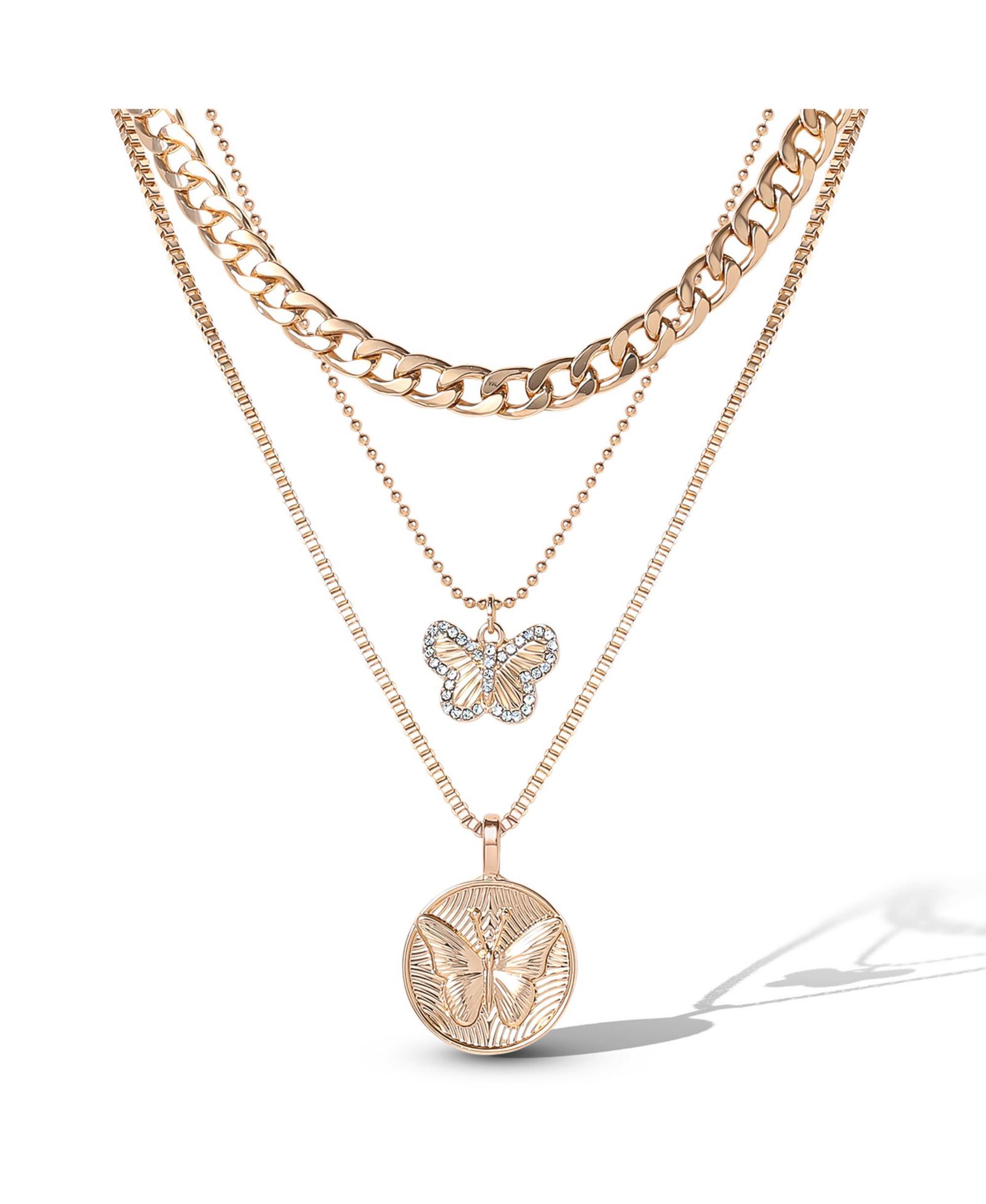Ожерелье Jessica Simpson Layered Coin and Charm Pendant