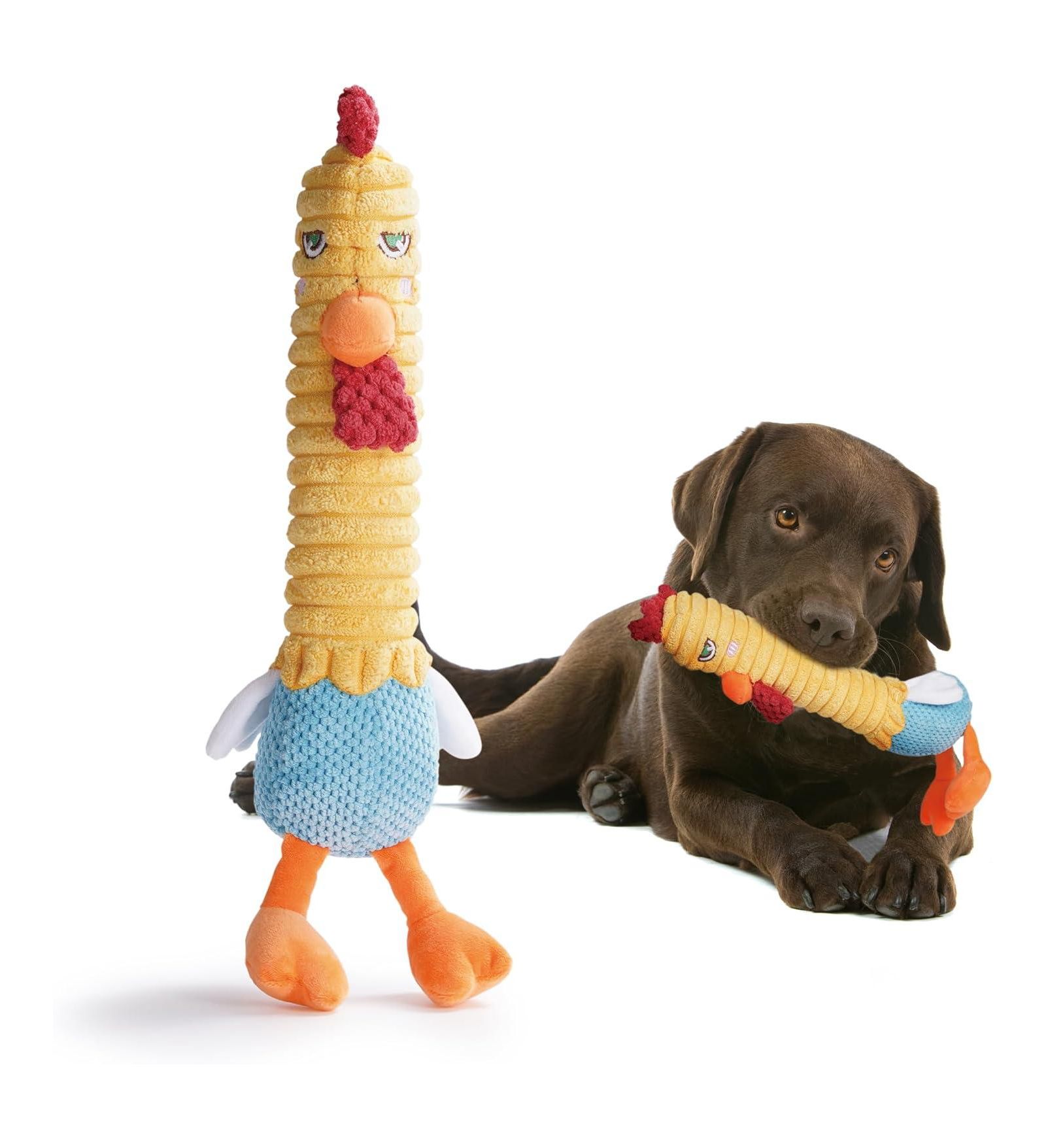 Игрушка для собак Nocciola 2 in 1 Chicken Lives Twice с прочным резиновым пищалкой внутри