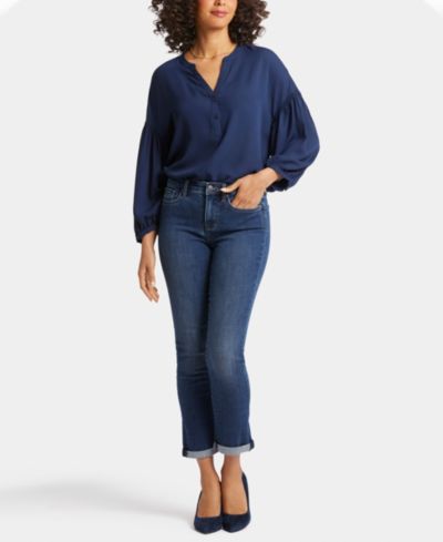 NYDJ Petite Sheri Slim Roll Cuff Jeans