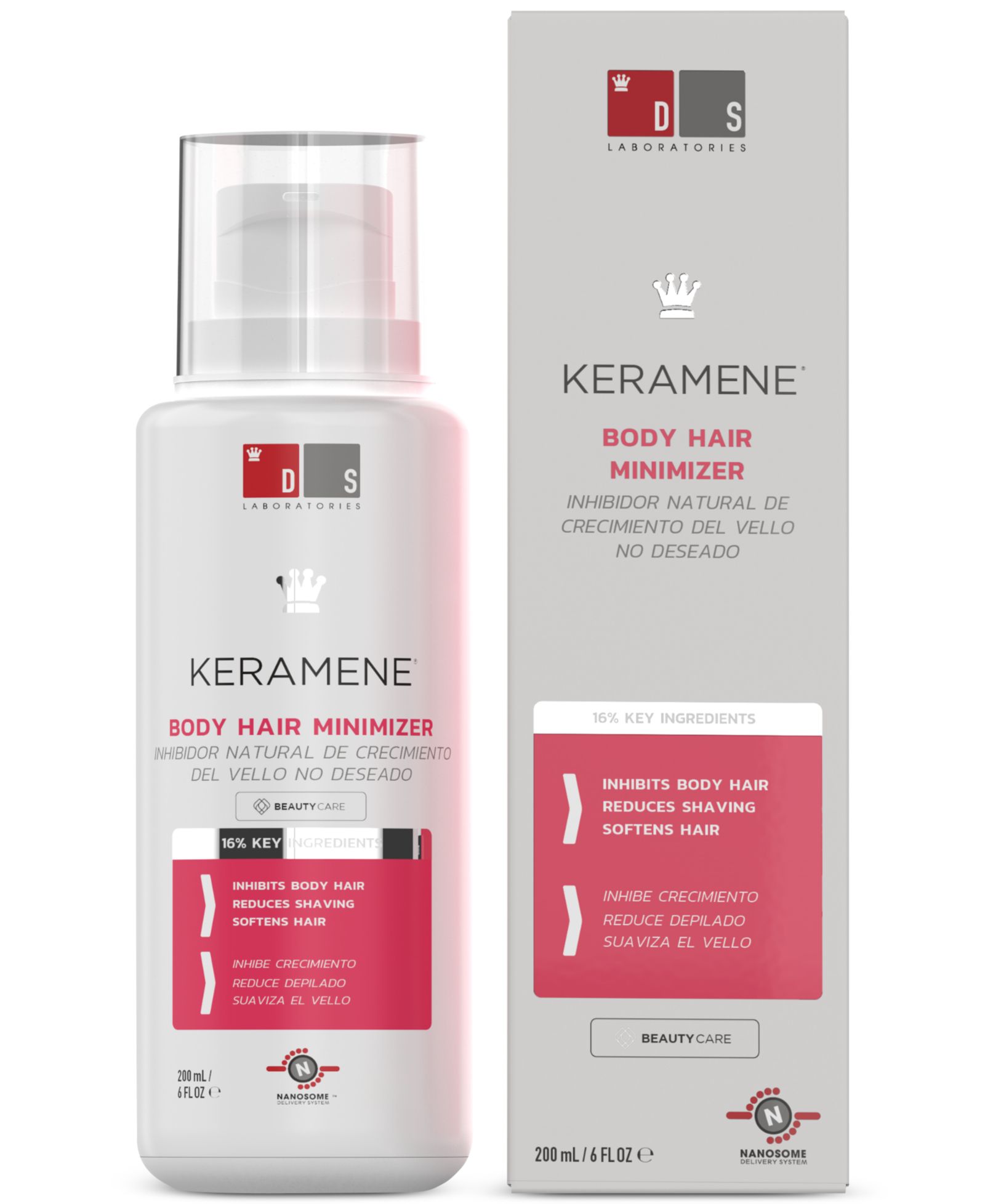 Средство для уменьшения роста волос на теле DS Laboratories Keramene, 200 ml