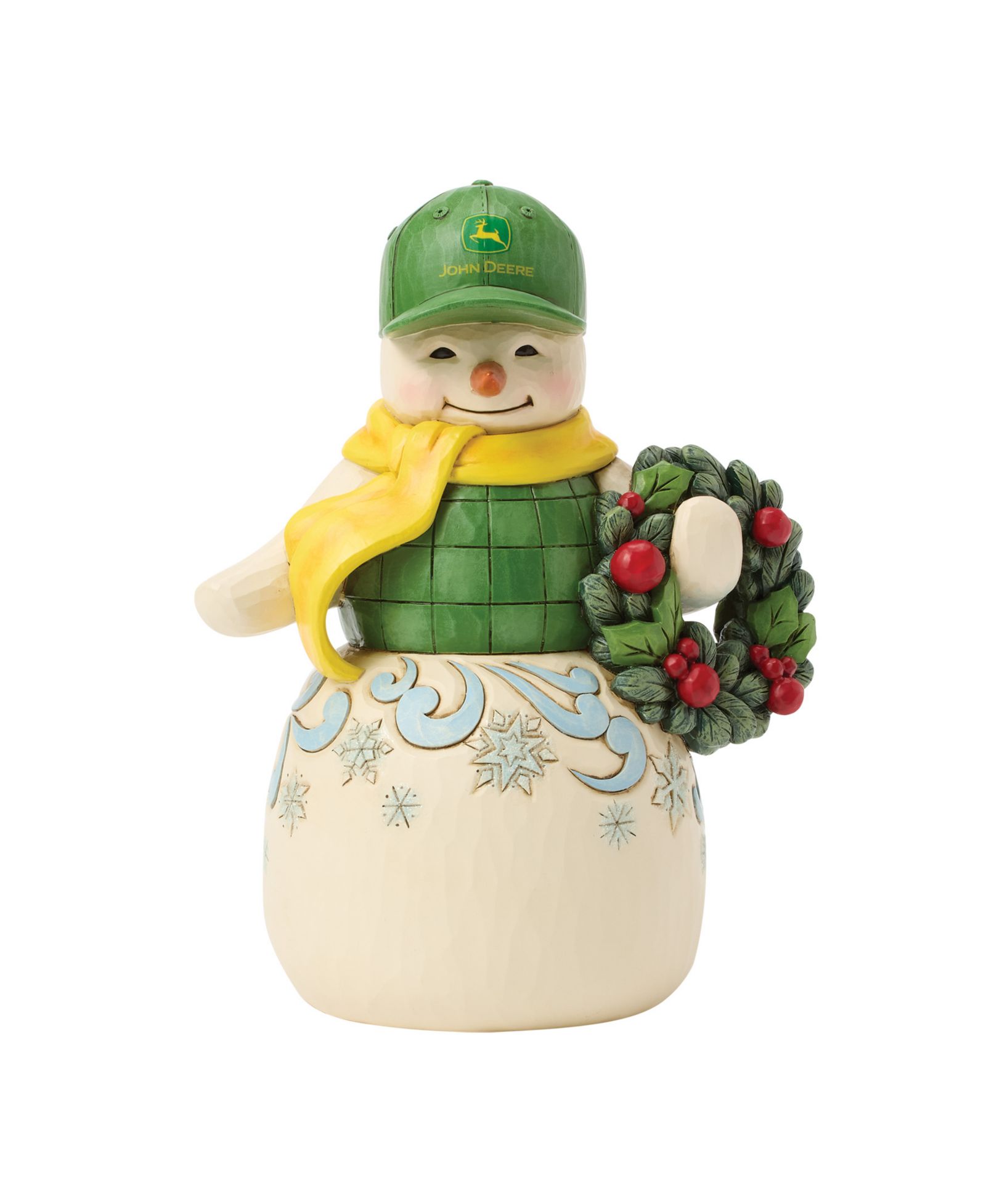 Jim Shore John Deere снеговик в шляпе John Deere