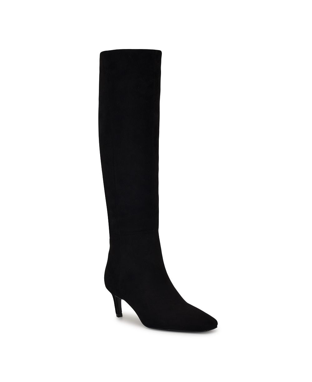 Nine West Women's Caddy Wide Calf Tall Kitten Heel Boots