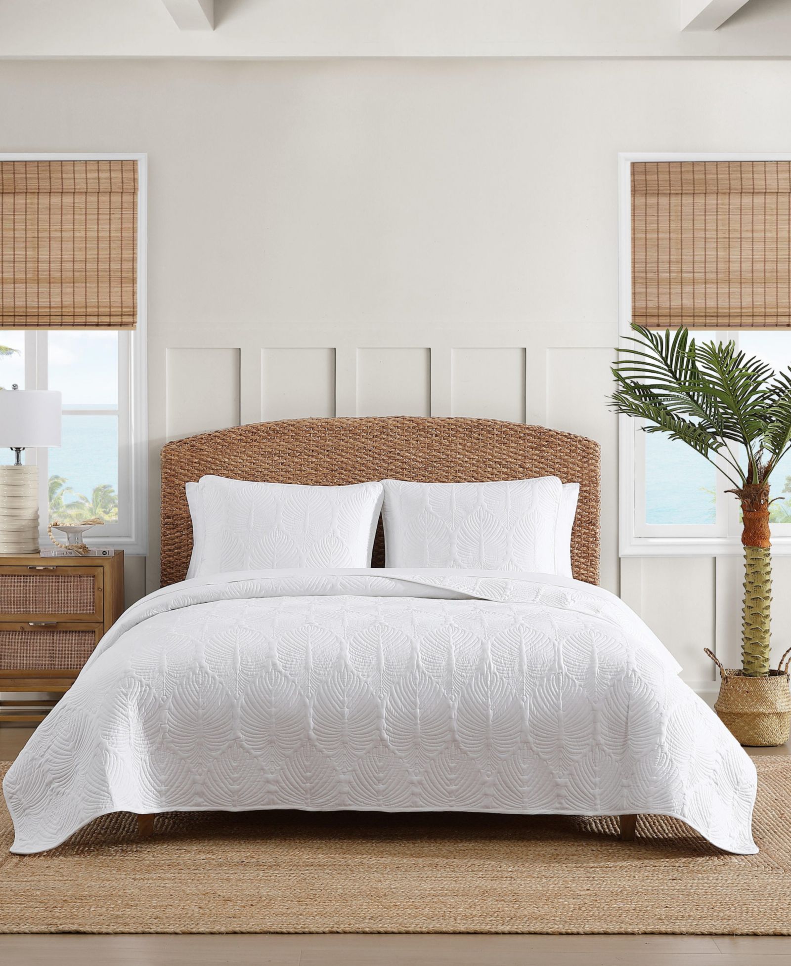 Tommy Bahama Line Palm Cotton Reversible 2-Pc. Quilt Set, Twin