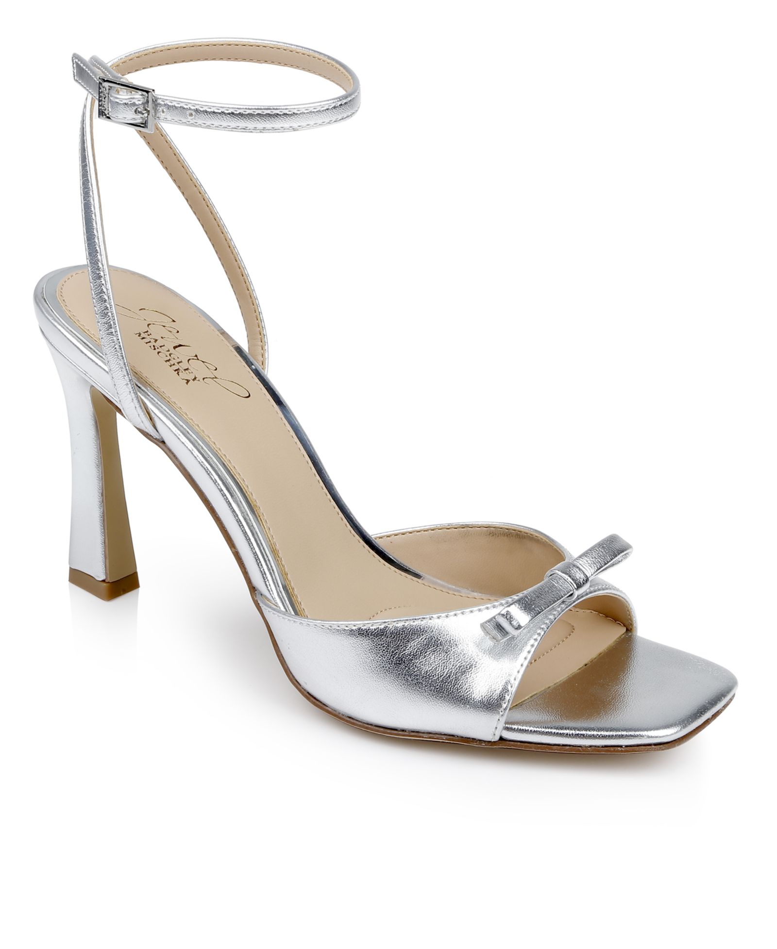 Jewel Badgley Mischka Women's Elisha Bow Square Toe Sandals
