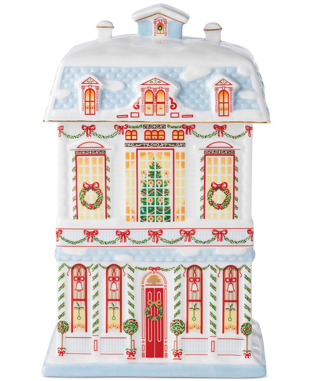 Lenox Spice Village Christmas Cookie Jar