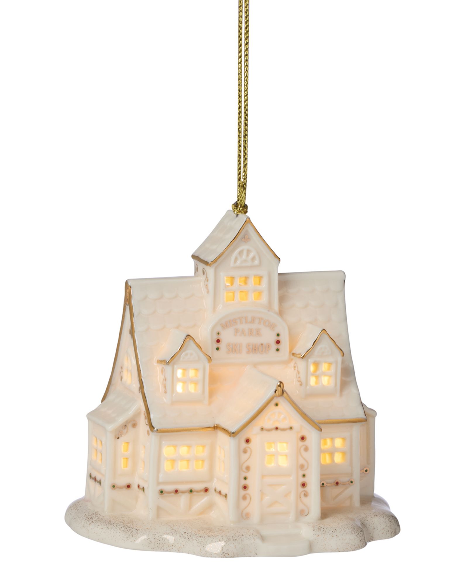 2025 Lenox Mistletoe Park Ski Shop Lit Ornament, Exclusively at Macy's