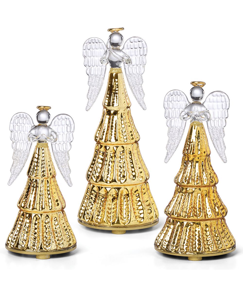 Набор из 3 фигурок Lenox Radiant Light Lit Glass Angel