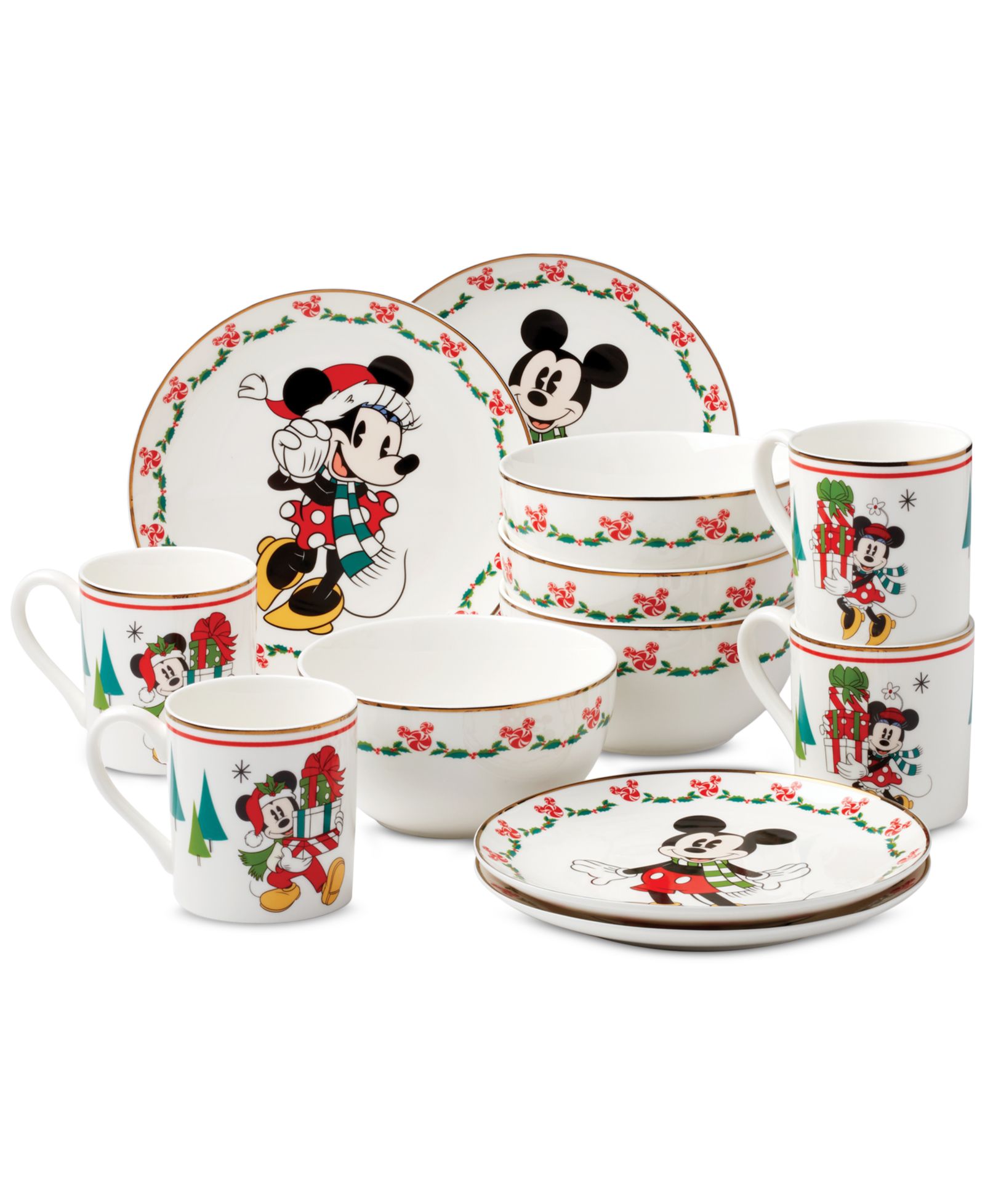 Набор десертных тарелок Lenox Disney Holiday, на 4 персоны