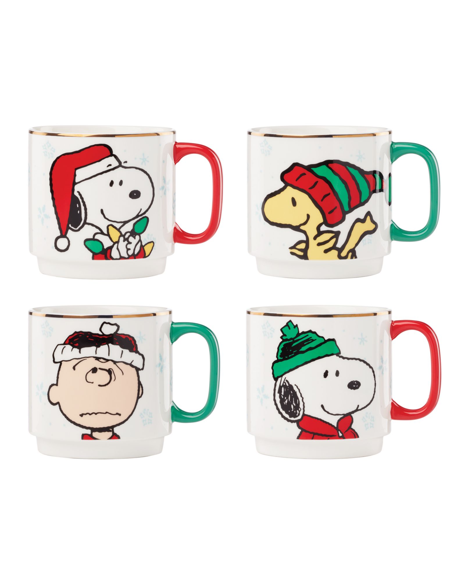 Набор кружек Lenox Snoopy Christmas Stackable 4-Set