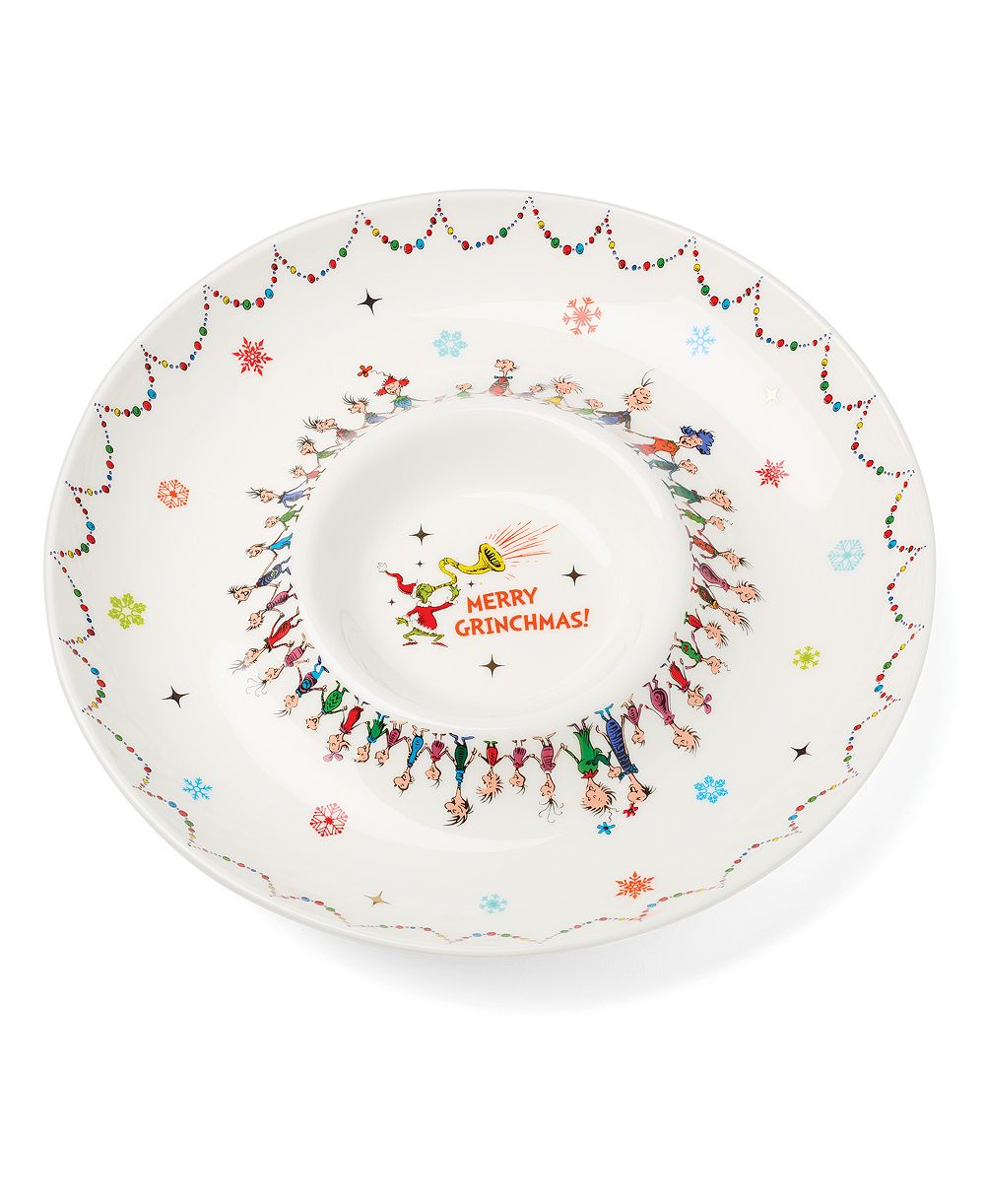 Lenox Merry Grinchmas тарелка для закусок и соуса