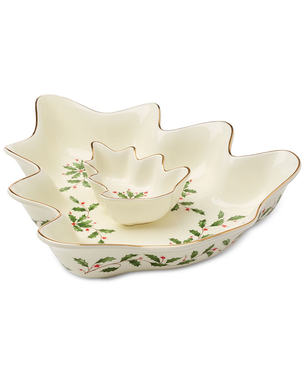 Lenox Holiday Tree Chip & Dip