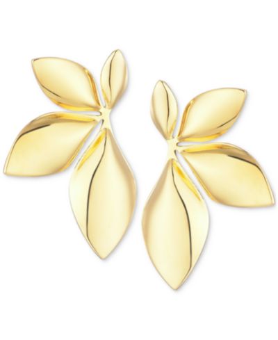 Серьги-гвоздики ADORNIA Gold Statement Flower