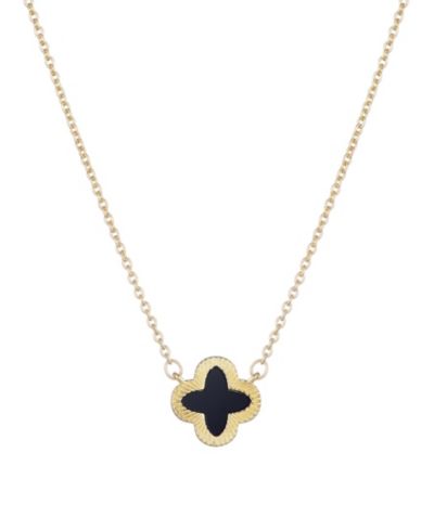 Подвеска ADORNIA Gold Fluted Edge Black Clover