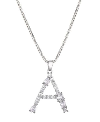 Подвеска ADORNIA Silver Crystal Mixed Stone Initial