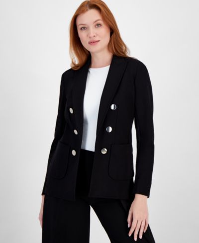 Женский блейзер Anne Klein Petite Compression Faux-Double-Breasted