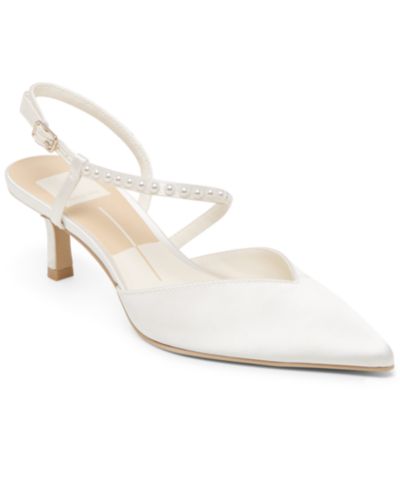 Dolce Vita Женский Kamra Pearl Mid Satin Strappy Kitten Heel Pumps