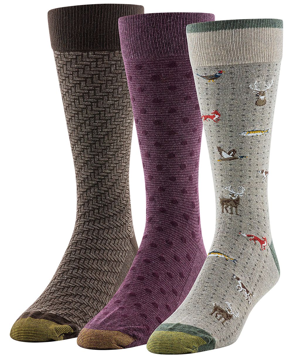 Gold Toe Мужские носки Crew Outdoorsman с усиленным носком, 3 шт.