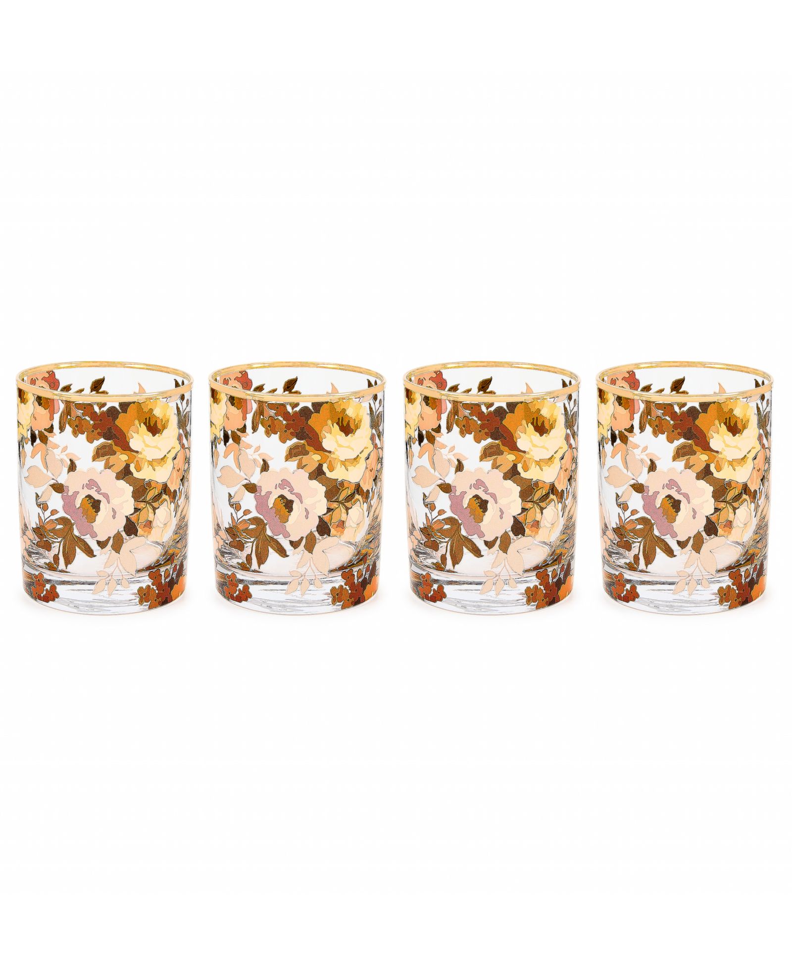 Стаканы MacKenzie-Childs Wild Rose Tumbler, 4 шт