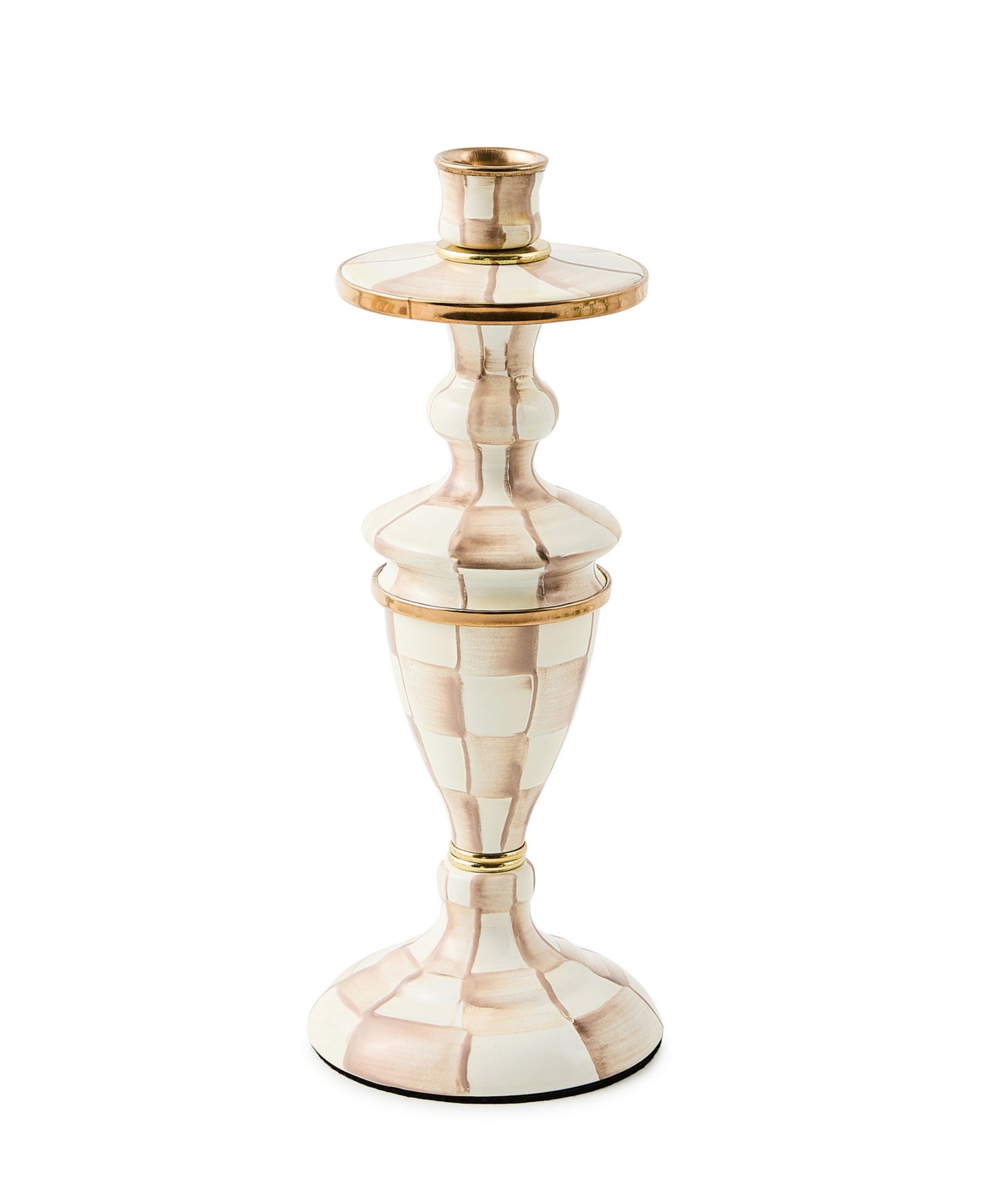 MacKenzie-Childs подсвечник Mocha Check Medium