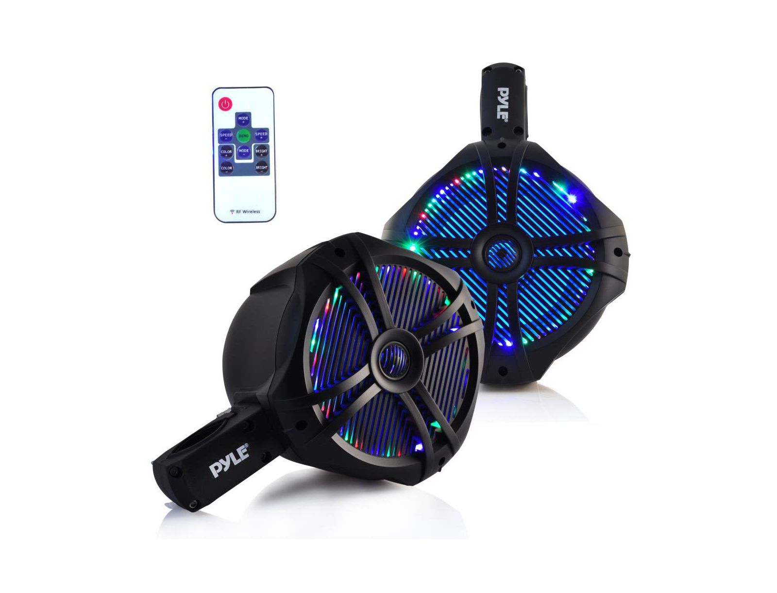 Pyle Hydra Water-Resistant 260-Watt Programmable Multi-Color LED Tower Speakers