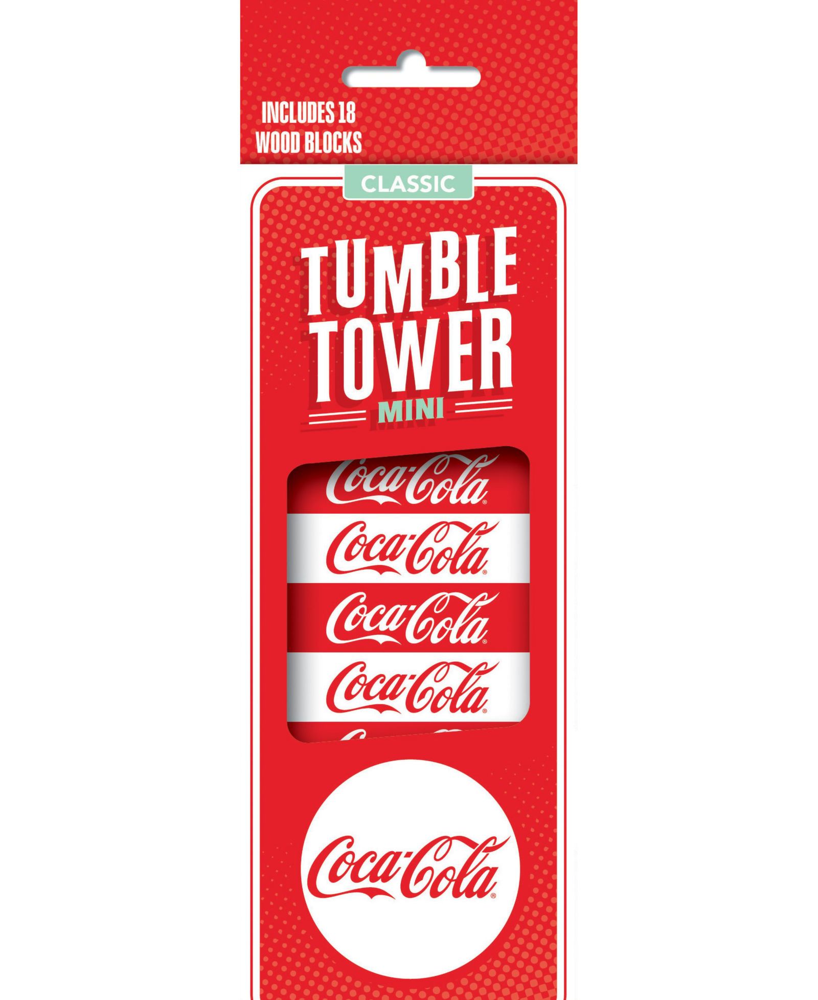 MasterPieces Coca-Cola настольная игра Tumble Tower, дорожный вариант