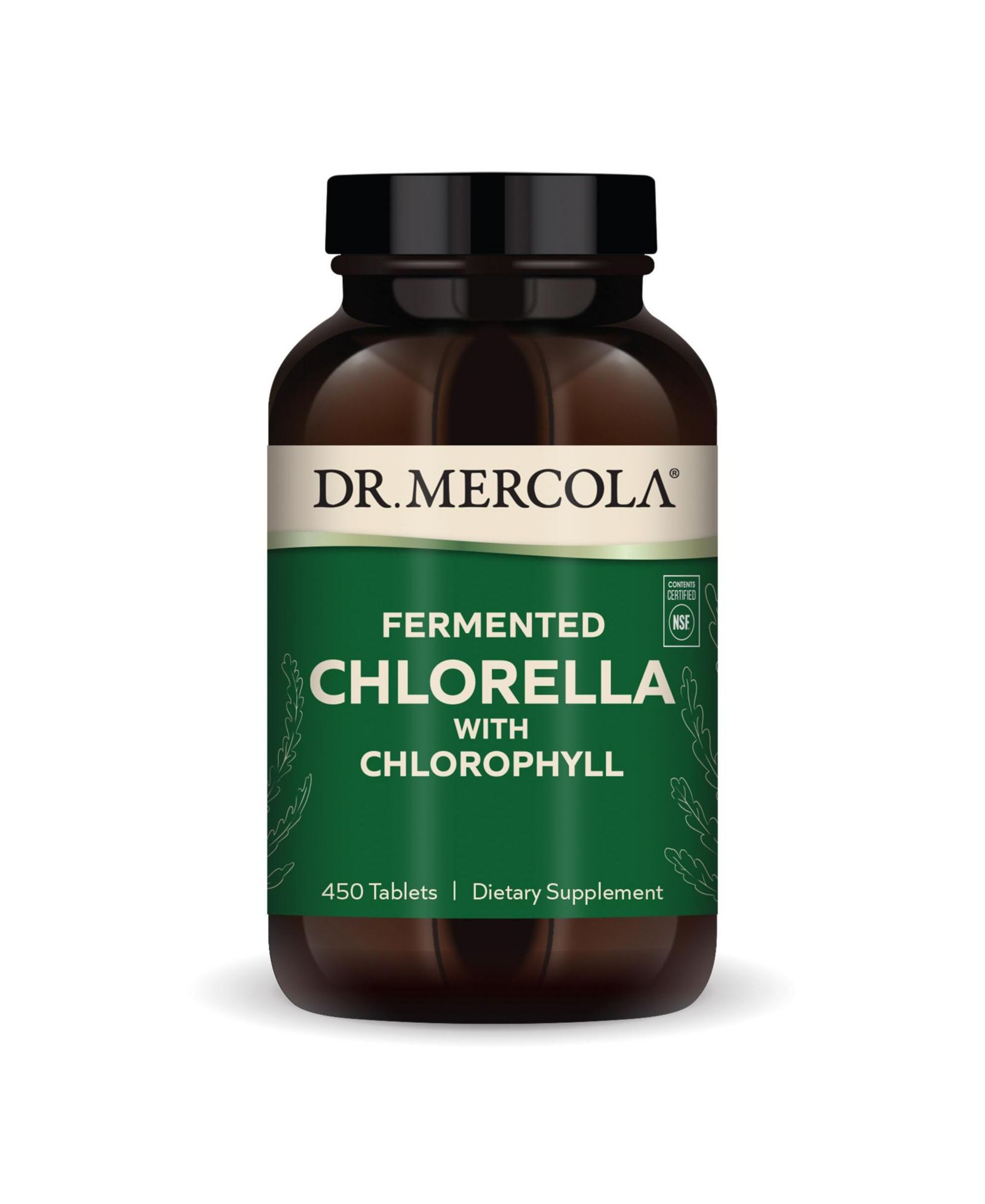 Fermented Chlorella с хлорофиллом Dr. Mercola, 90 порций, для поддержки иммунитета и здоровья органов