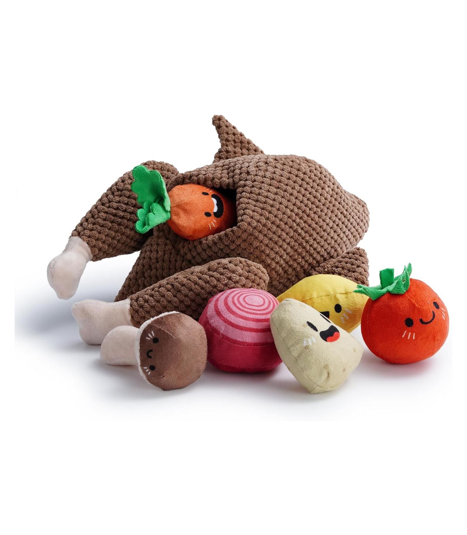 Nocciola Игрушка для собак 7-в-1 Turkey Puzzle с 6 мягкими овощами