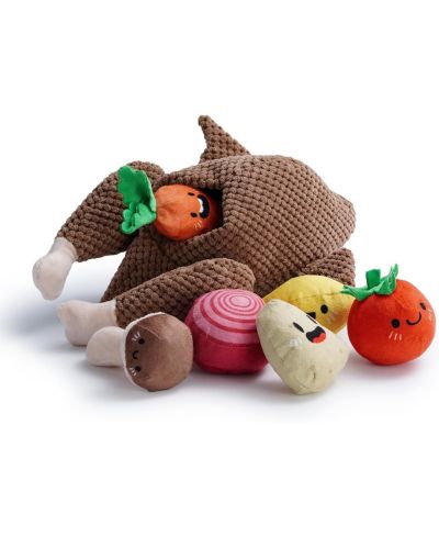 Nocciola Игрушка для собак 7-в-1 Turkey Puzzle с 6 мягкими овощами