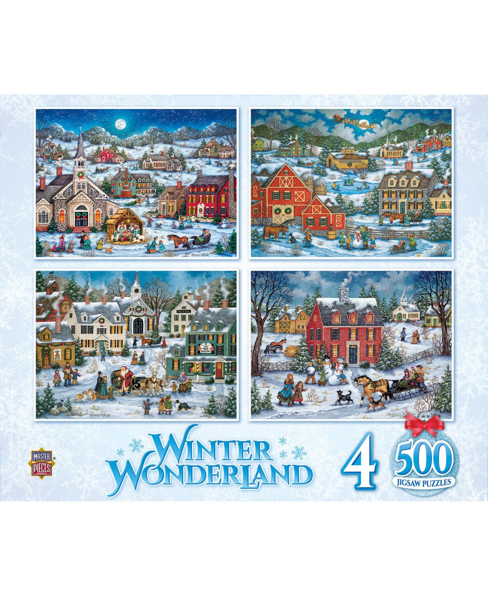 Пазлы Winter Wonderland 500 деталей (набор из 4 шт.)