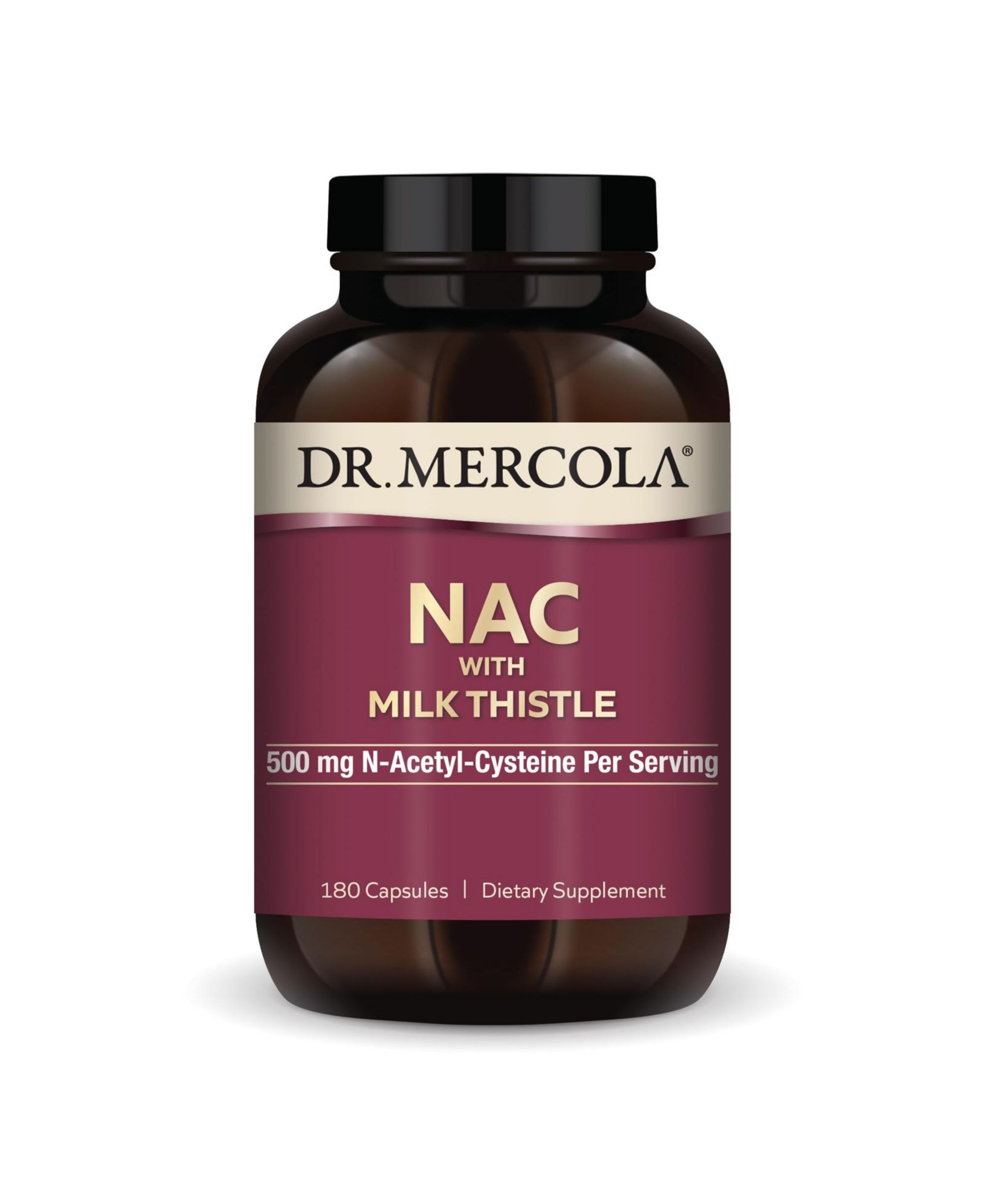 Dr. Mercola NAC с чертополохом, 90 порций, 500 mg N-Acetyl-Cysteine на порцию, для поддержки процессов детоксикации