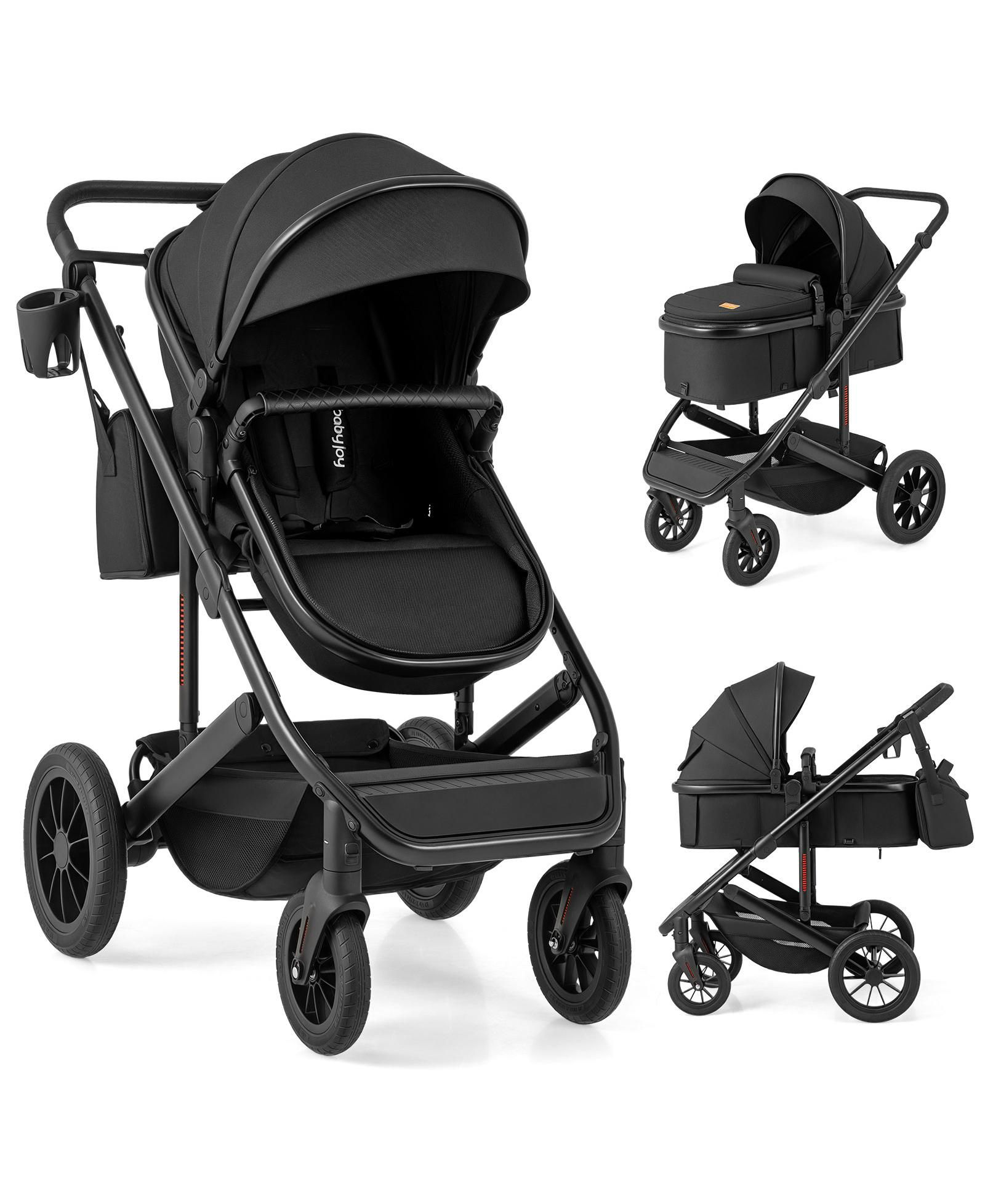 Gymax Toddler 3-in-1 Newborn Stroller Folding Convertible High Landscape Stroller