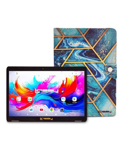 Планшет LINSAY 10.1" Octa Core, 256GB, Android 15, с чехлом