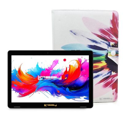 Планшет LINSAY 10.1" Octa Core, 256GB, Android 15, с чехлом Rainbow Marble