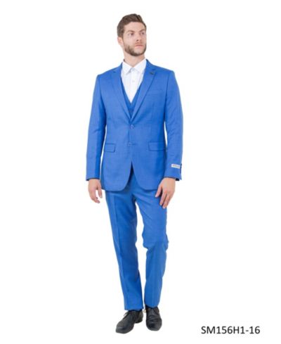 Мужской костюм Stacy Adams Big & Tall 3-Piece с жилетом и брюками Notch Lapel