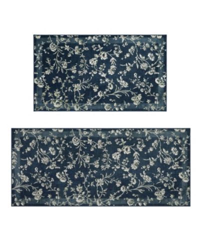 Laura Ashley Imagine Printed Chenille 2-Piece Runner Rug Set