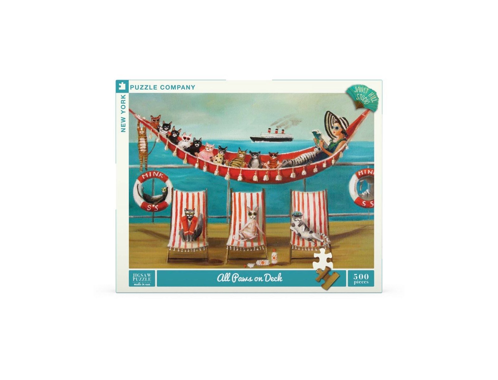 New York Puzzle Company Пазл All Paws on Deck, 500 деталей