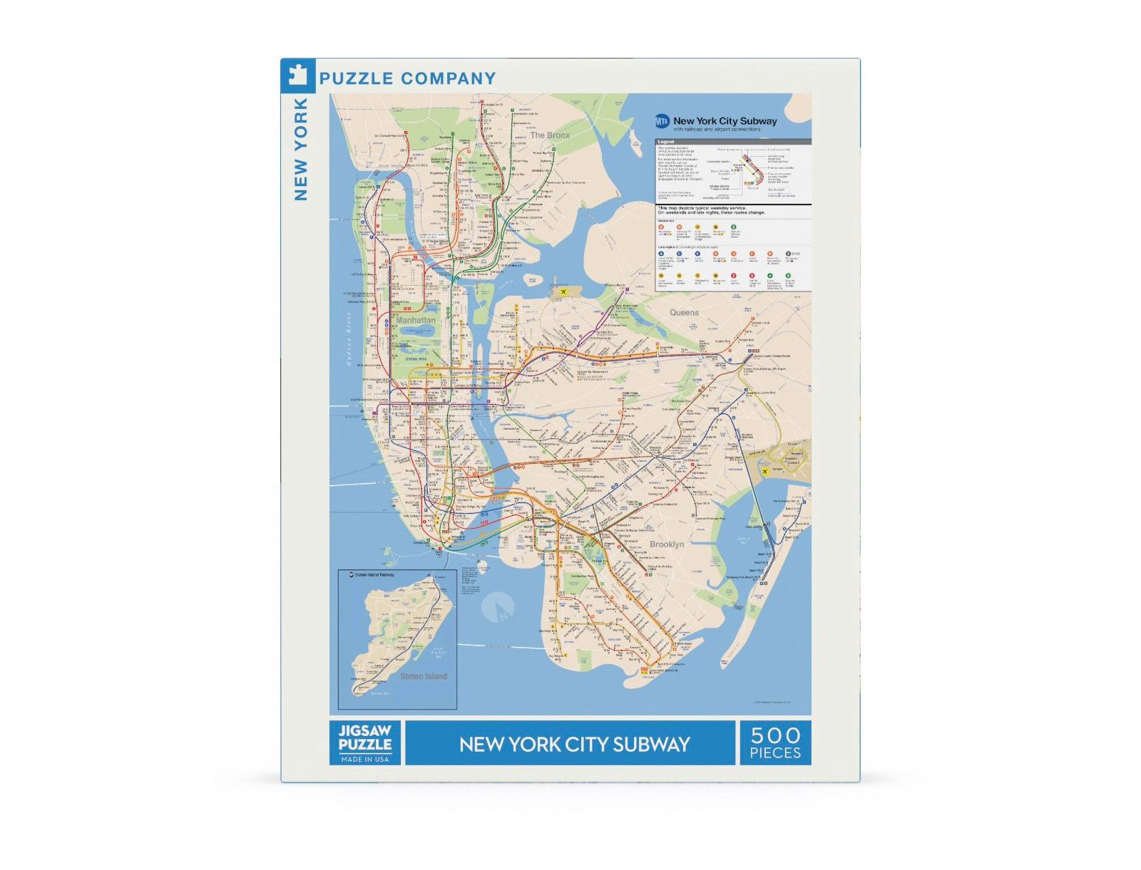 Пазл New York Puzzle Company карта метро Нью-Йорка, 500 деталей