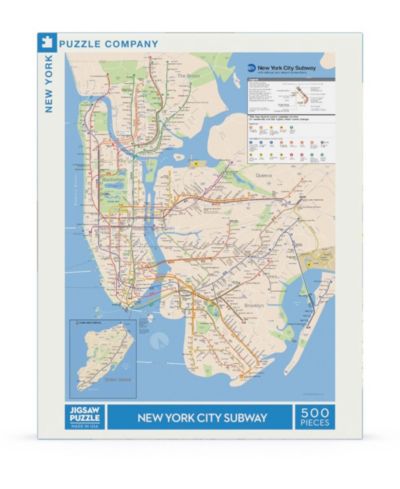 Пазл New York Puzzle Company карта метро Нью-Йорка, 500 деталей