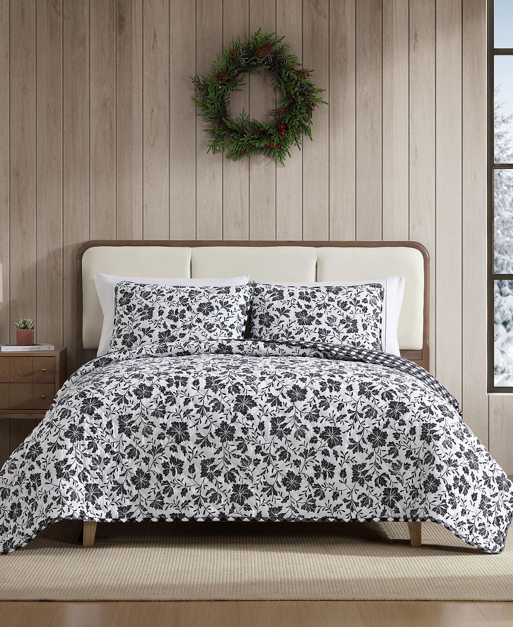 Комплект стеганых покрывал Eddie Bauer Woodblock Floral Cotton 3-Pc., Full/Queen