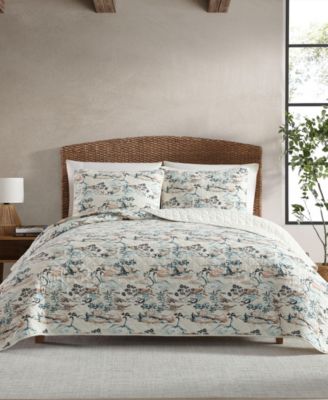 Eddie Bauer Alani Island Conversation Cotton Reversible 2-Pc. Quilt Set, Twin