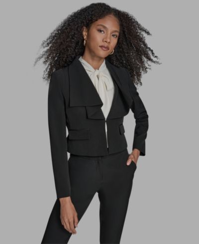 BCBG Women's Collar Long Sleeve Jacket