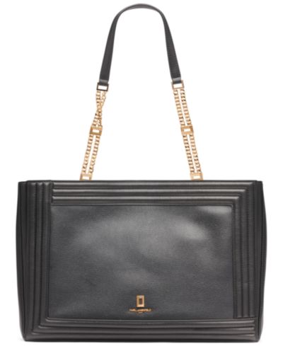 KARL LAGERFELD PARIS Josephine Leather Tote Handbag