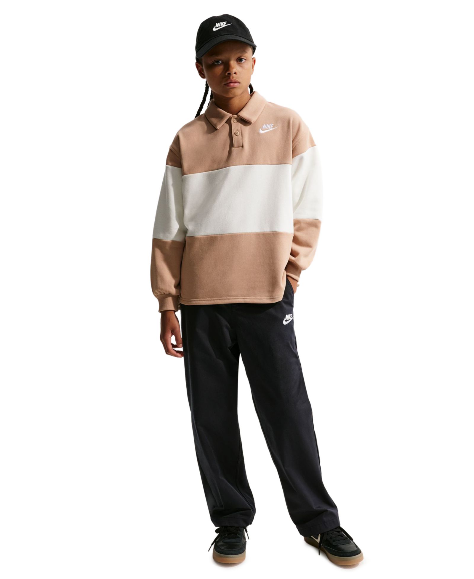 Nike Свитшот Nike Boys' 8-20 Sportswear Club Rugby Striped