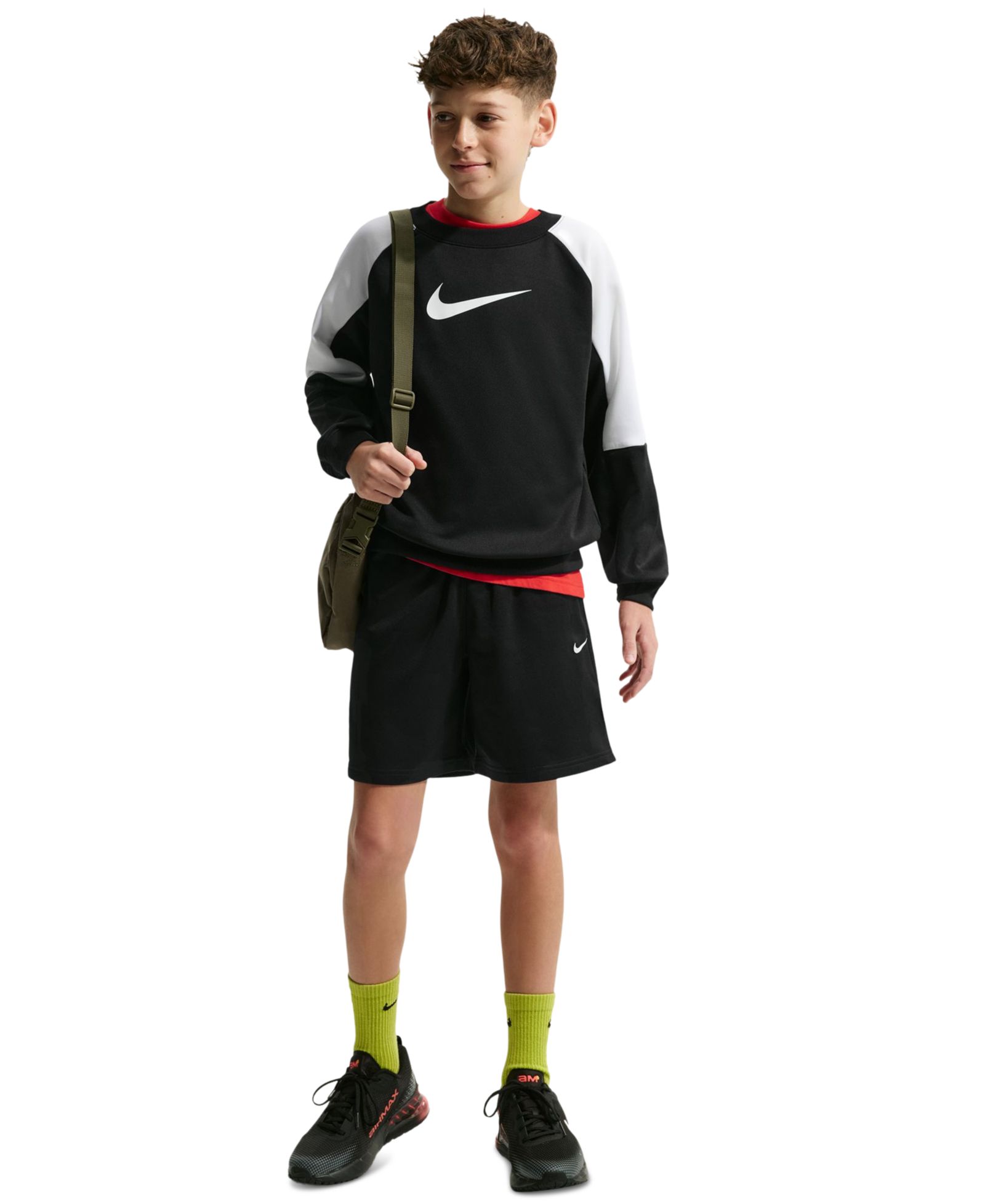 Nike Boys' 8-20 Sportswear Crewneck Sweatshirt & Shorts, 2-Piece Set