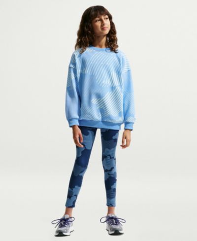 Nike Girls' 7-16 Sportswear Club Boxy Crewneck Sweatshirt