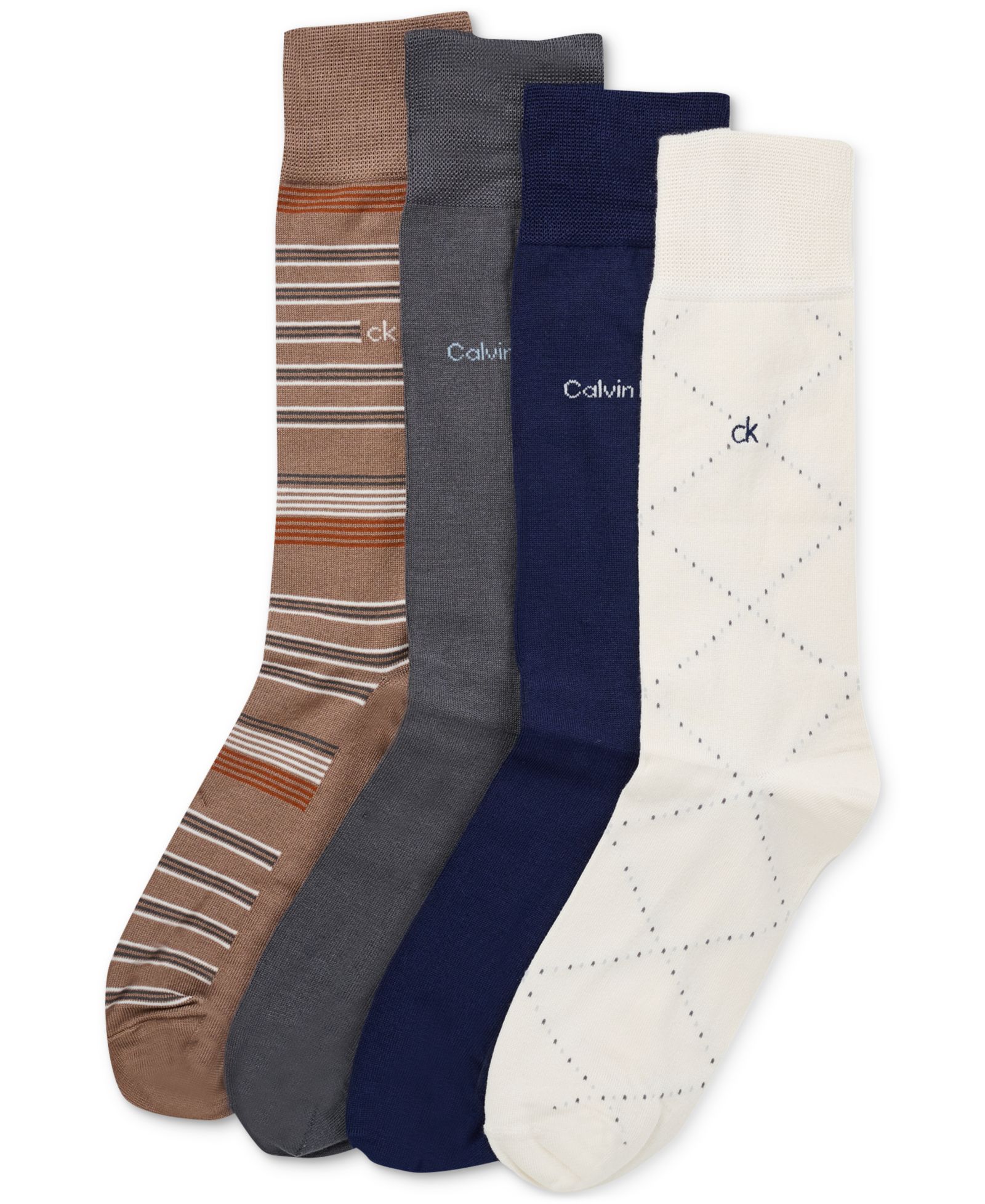Calvin Klein Men's Crew Dress Socks, 4-Pack