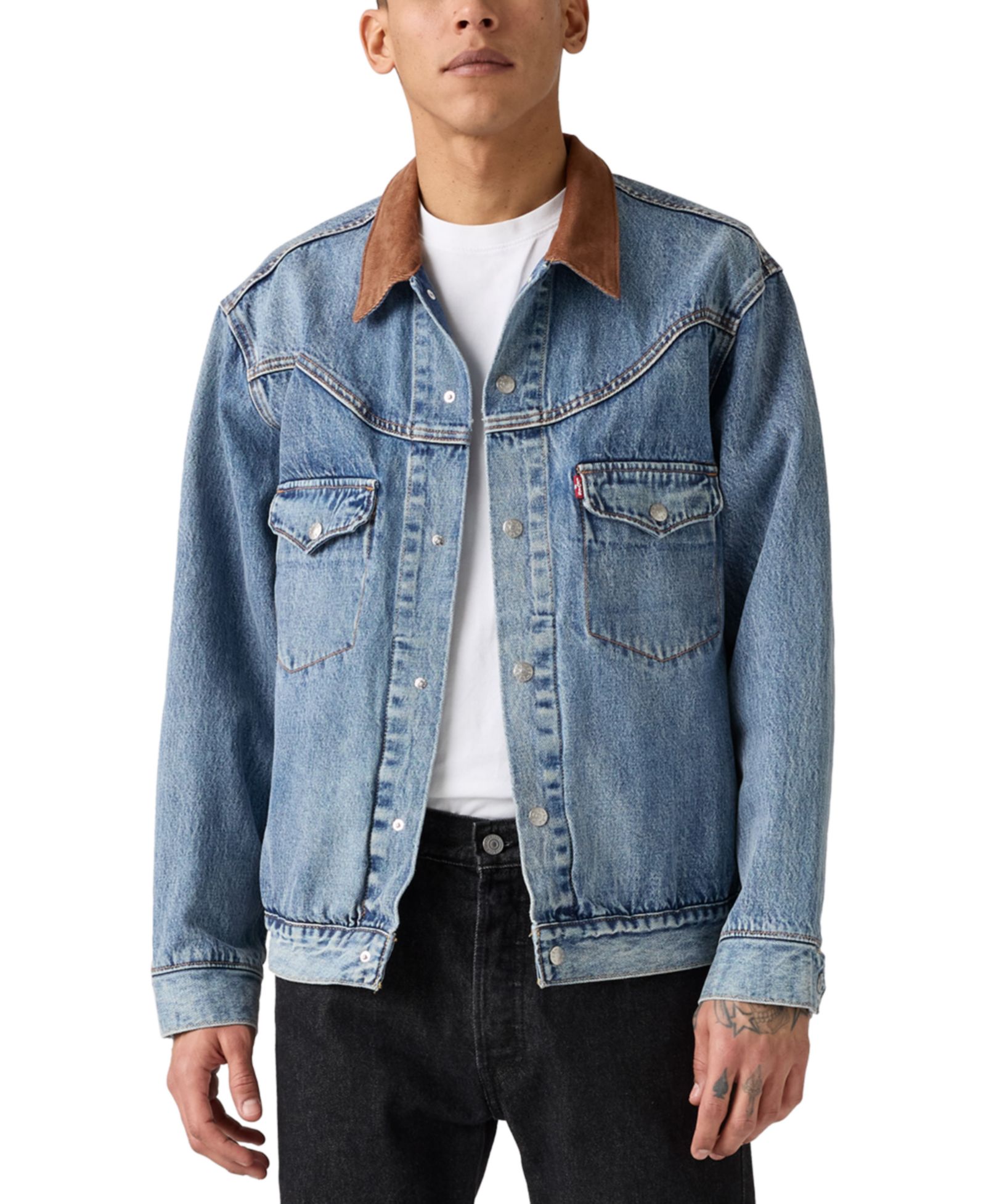 Мужская джинсовая куртка Levi's® Western Shorthorn Relaxed-Fit Denim Trucker